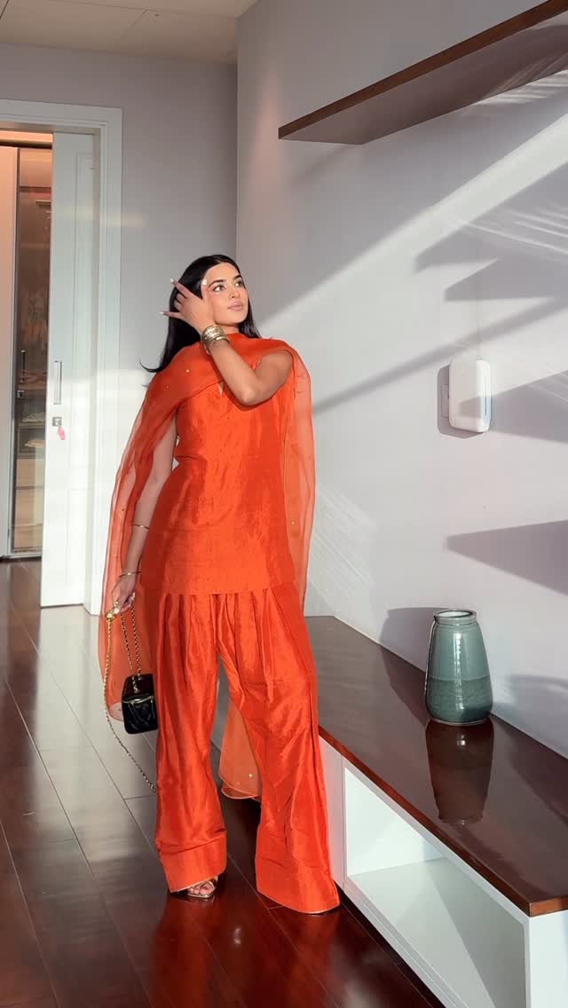Tangerine Kurta Set