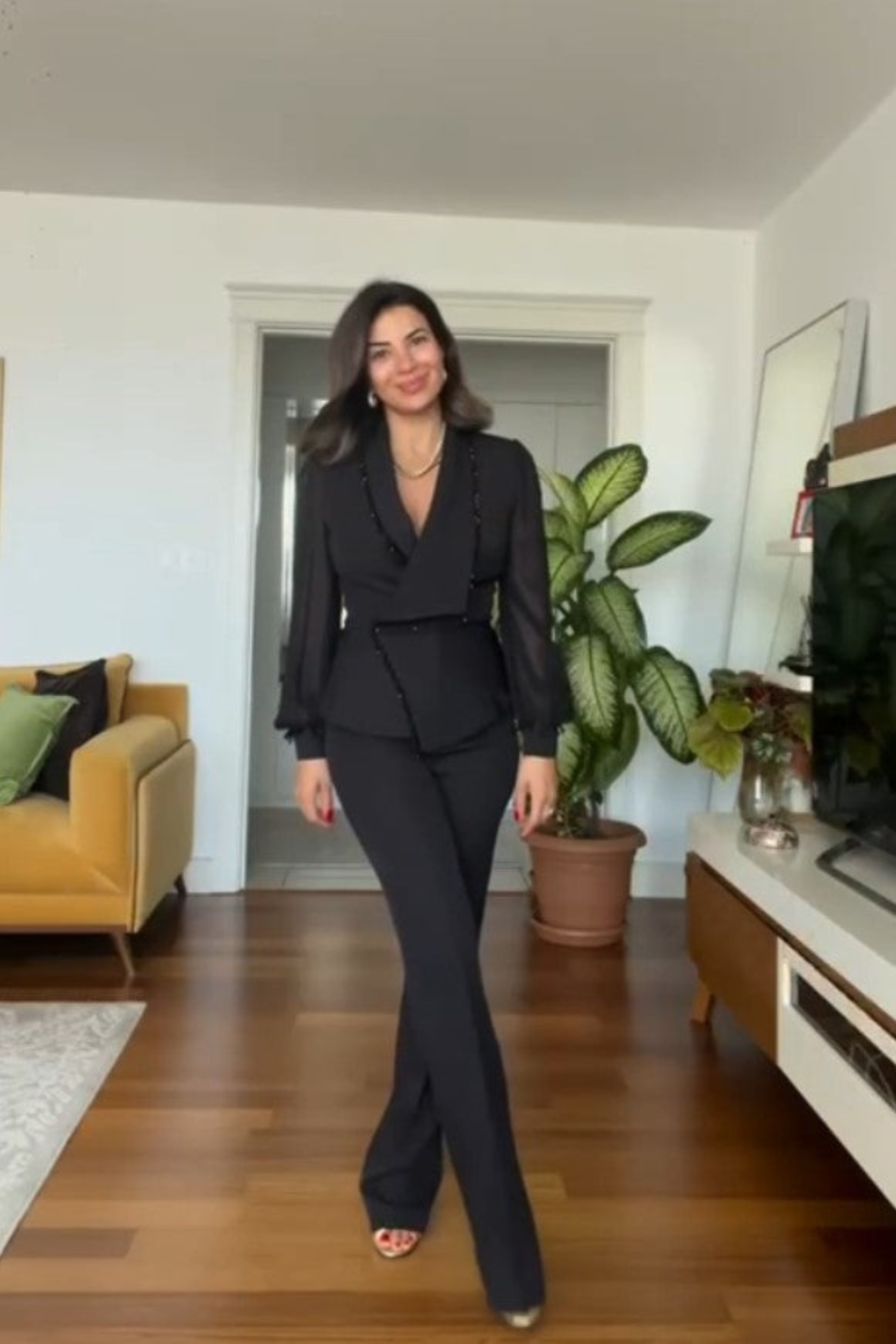 Tulle Detailed Sleeve Co-ord Set