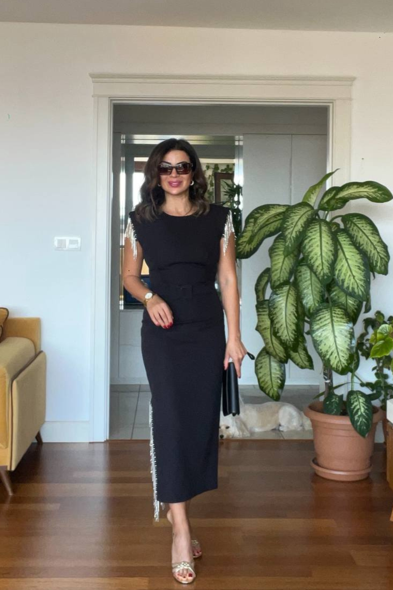 Celestial Stone Sleeve Dress