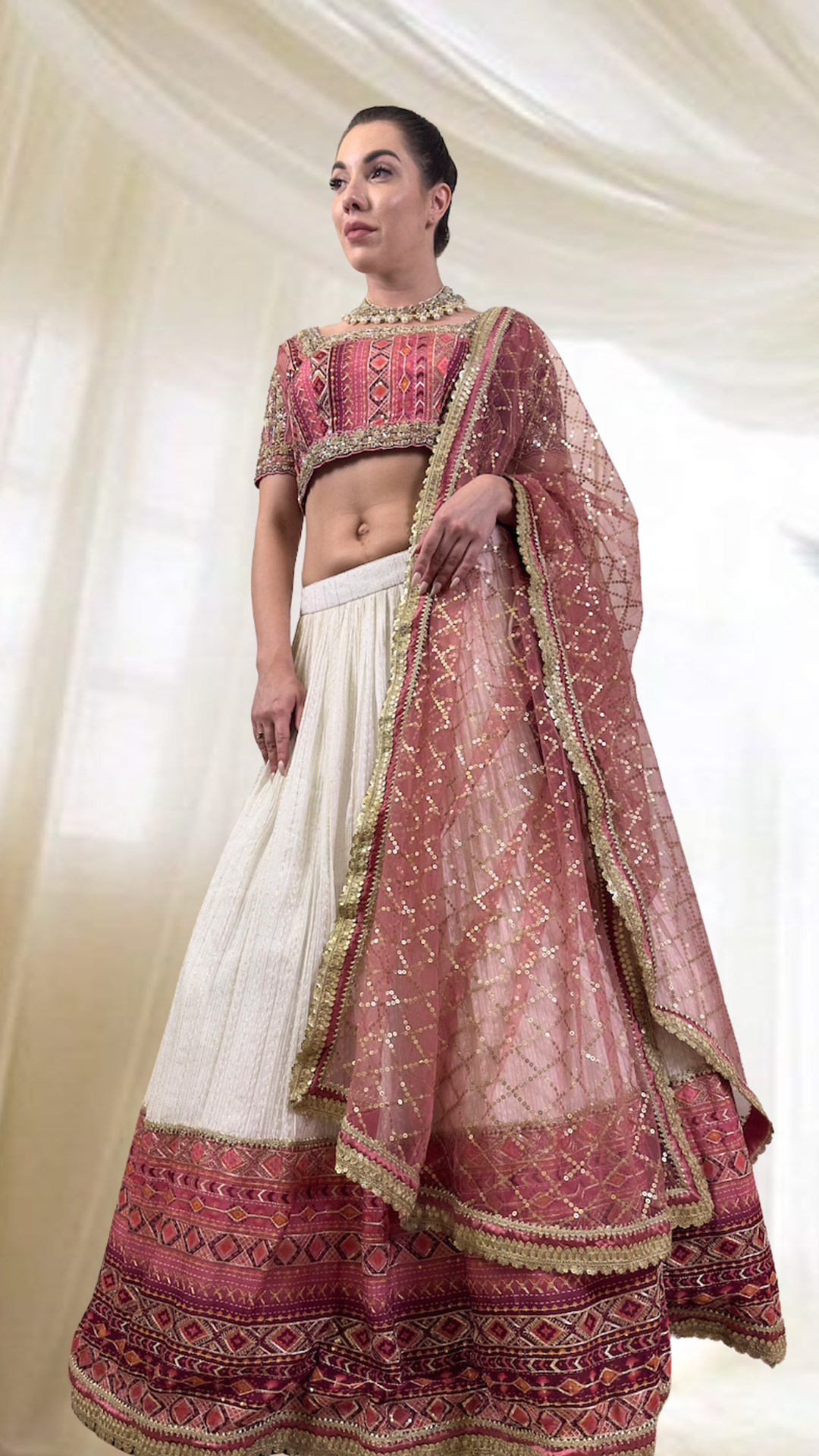 White Lehenga Set