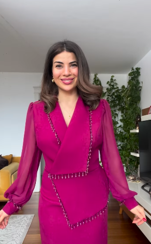 Scarlet Poise Midi Dress