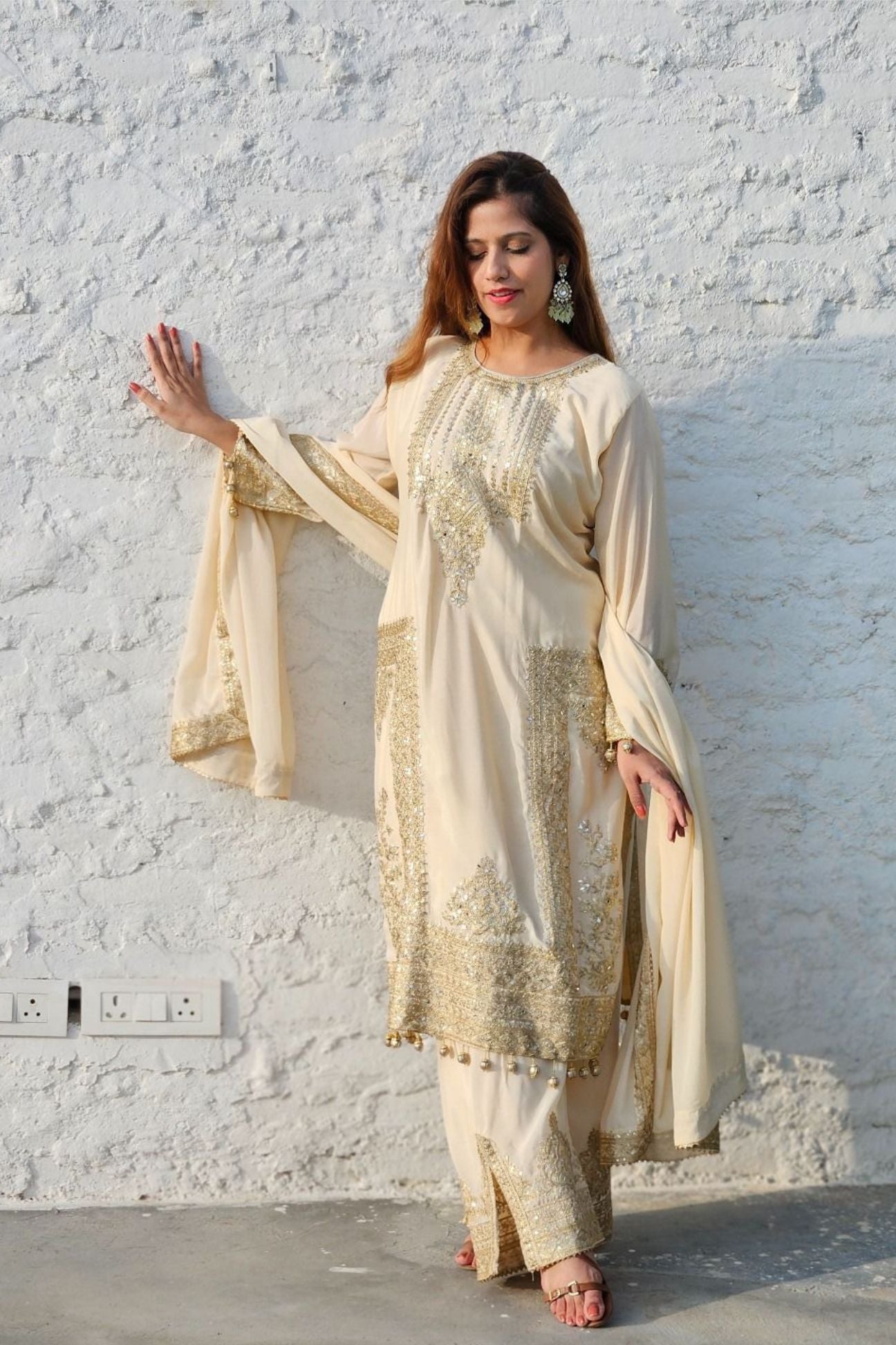 Ivory Zardozi Kurta