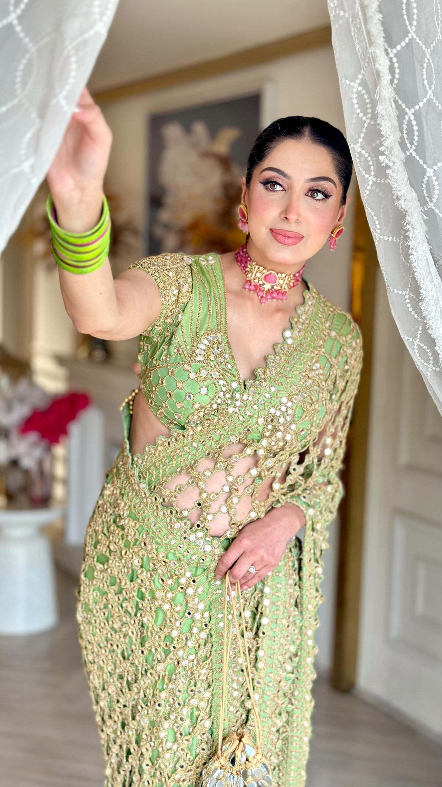 Celestial Mirror Saree