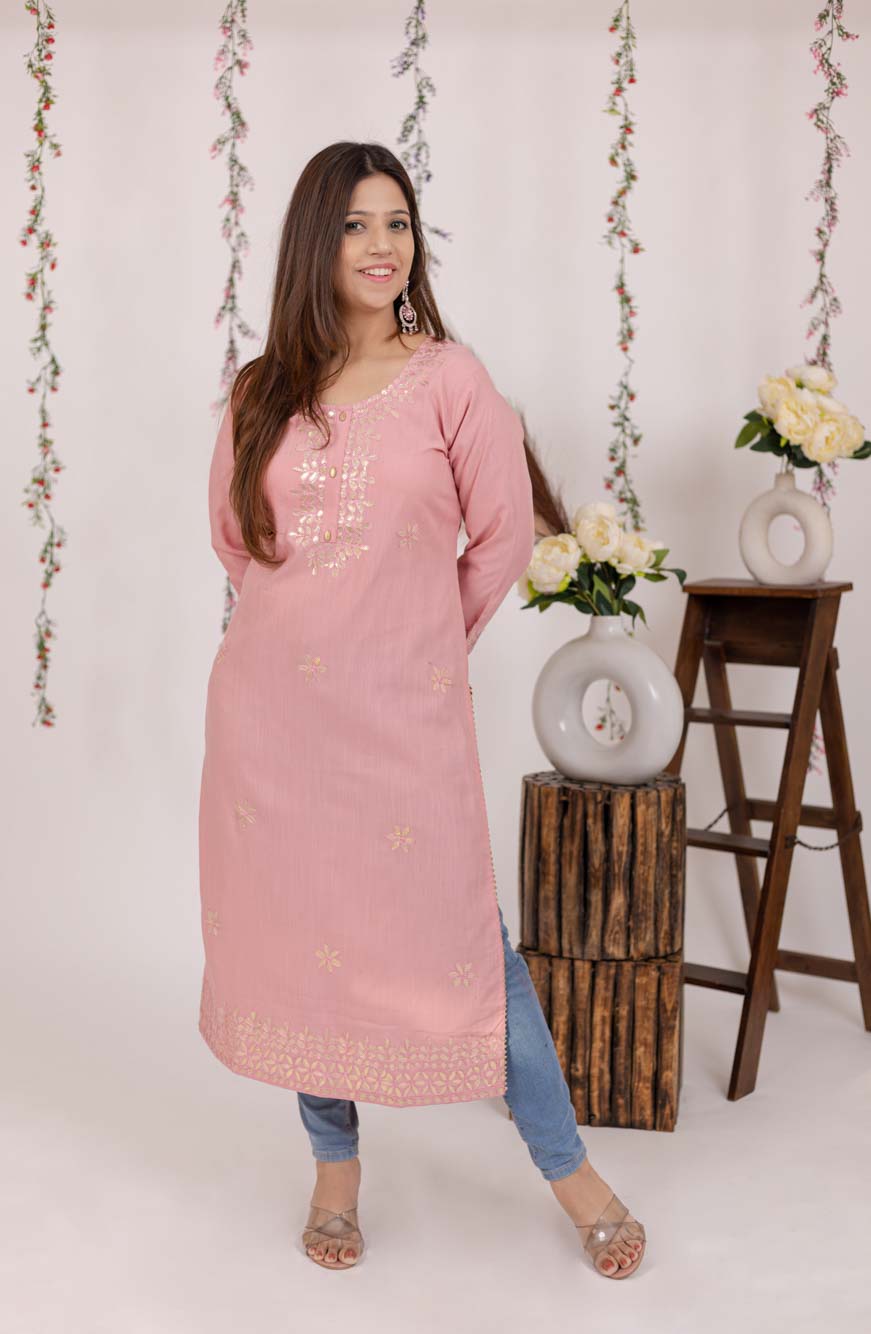 Gota Patti Embroidered Kurta