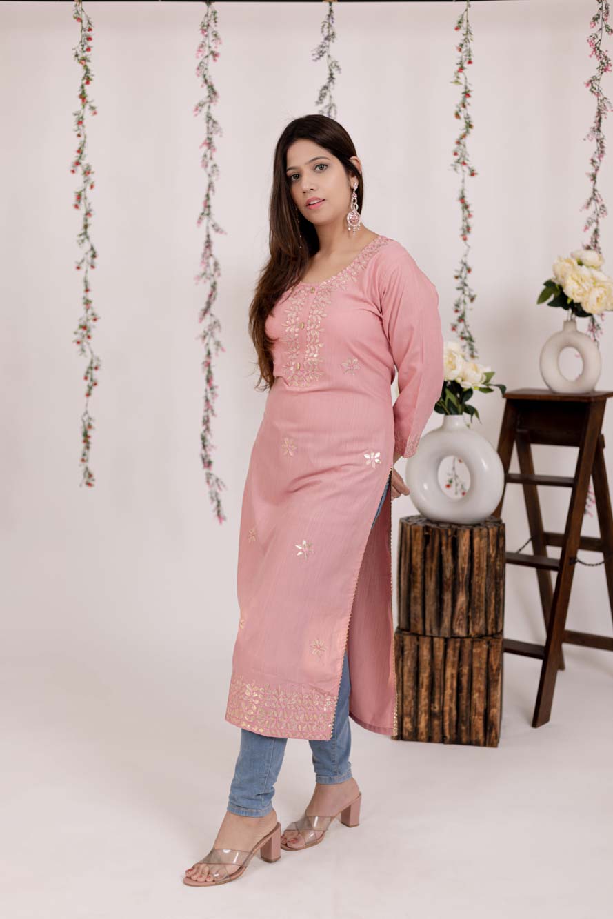 Gota Patti Embroidered Kurta