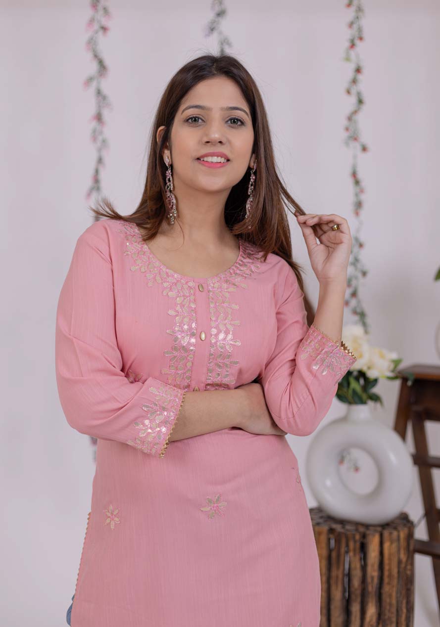 Gota Patti Embroidered Kurta