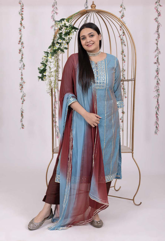 Chanderi Suit Set