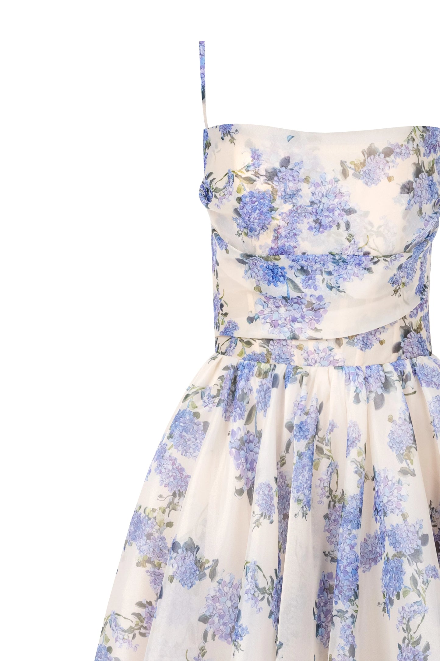 Tender Floral Spaghetti Strap Midi Dress