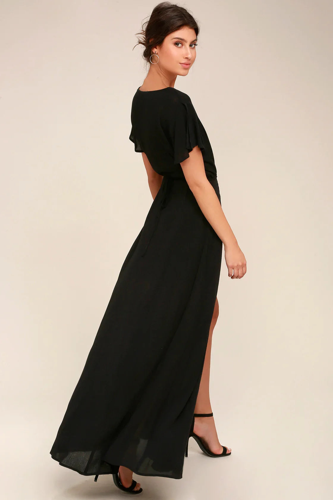 Black Wrap Maxi Dress