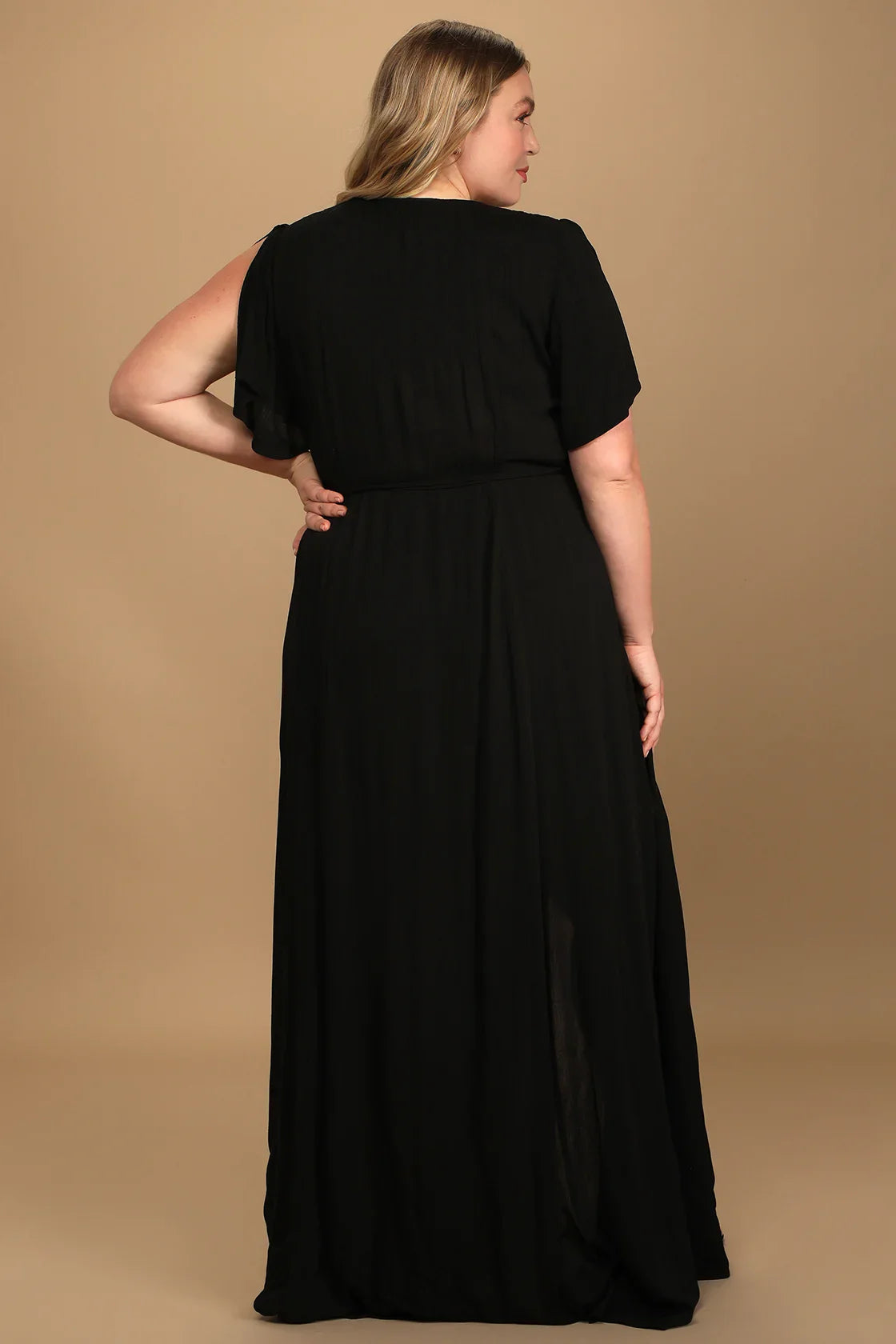 Black Wrap Maxi Dress