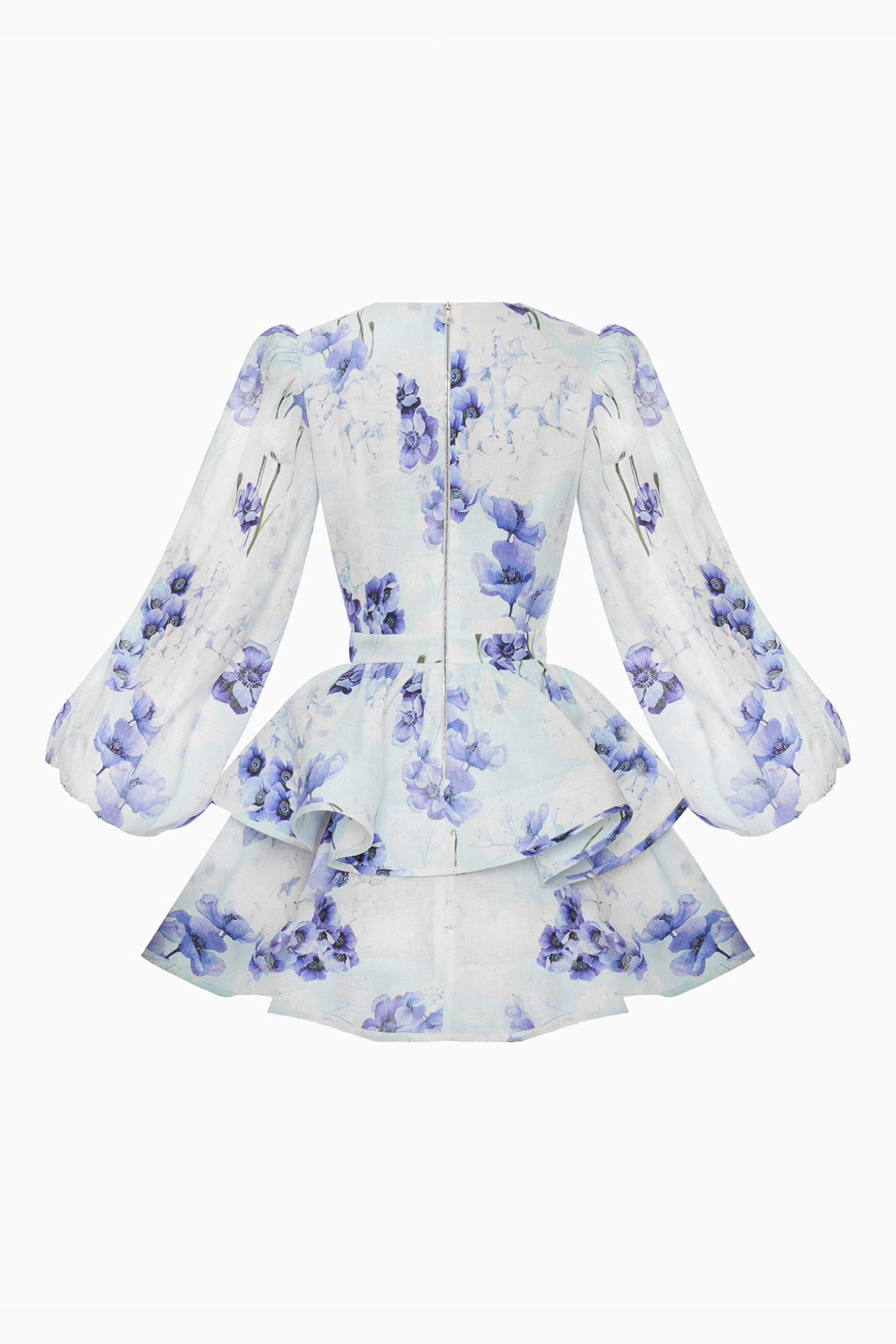 Blue Blossom V-neck Dress
