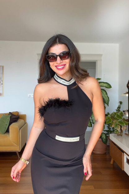 Valencia Neck Tie Pencil Dress