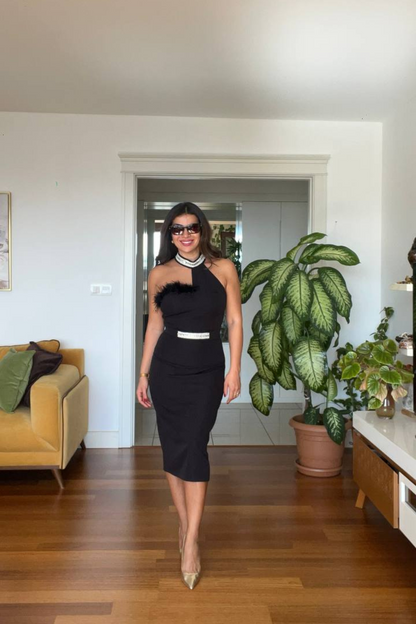 Valencia Neck Tie Pencil Dress