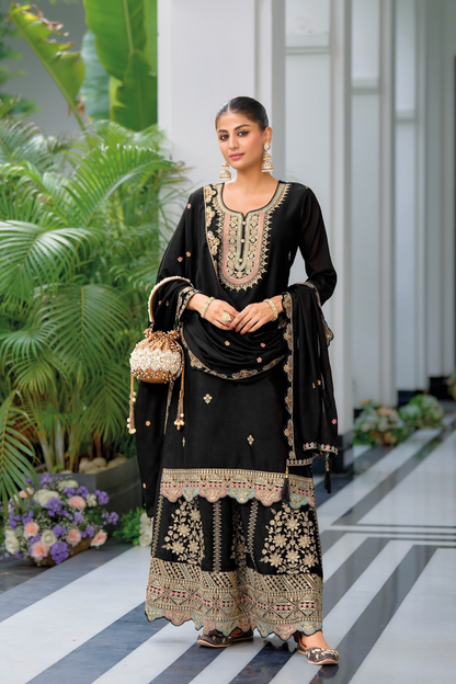 Safroon B&W Kurta Set