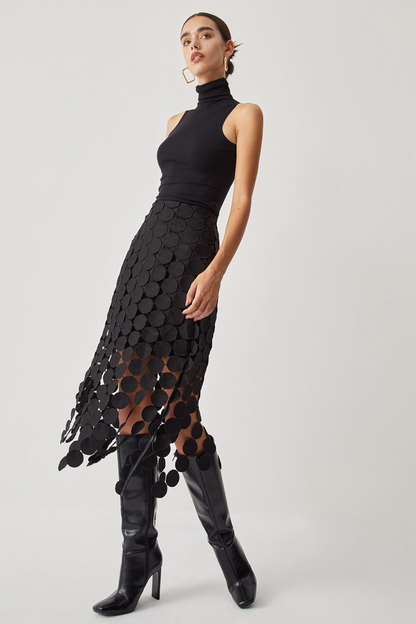 Laser Cut Double Layered Skirt