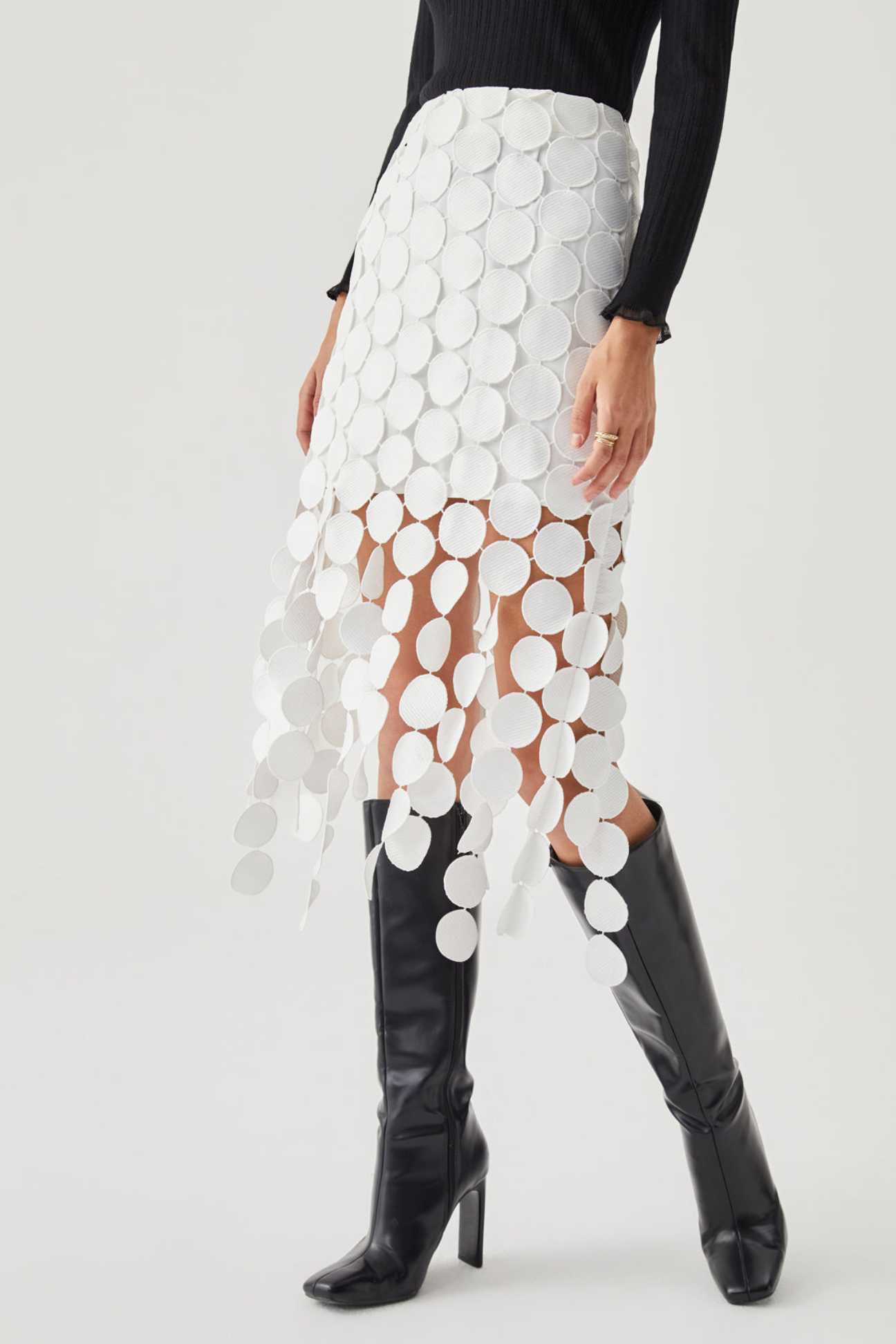 Laser Cut Double Layered Skirt