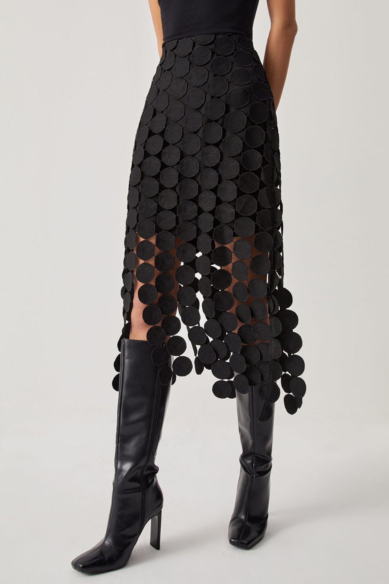 Laser Cut Double Layered Skirt