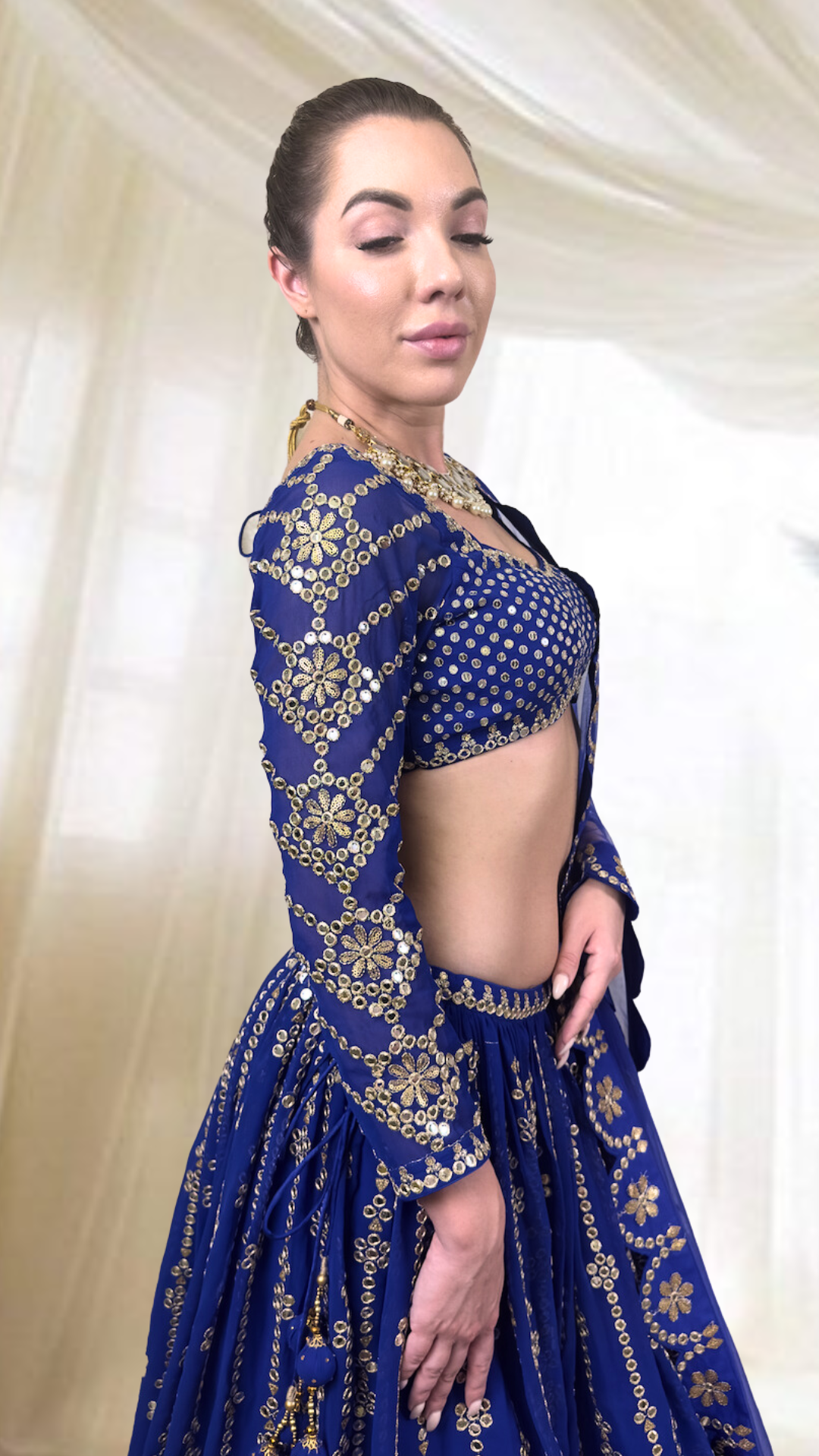 Royal Blue Flared Lehengas