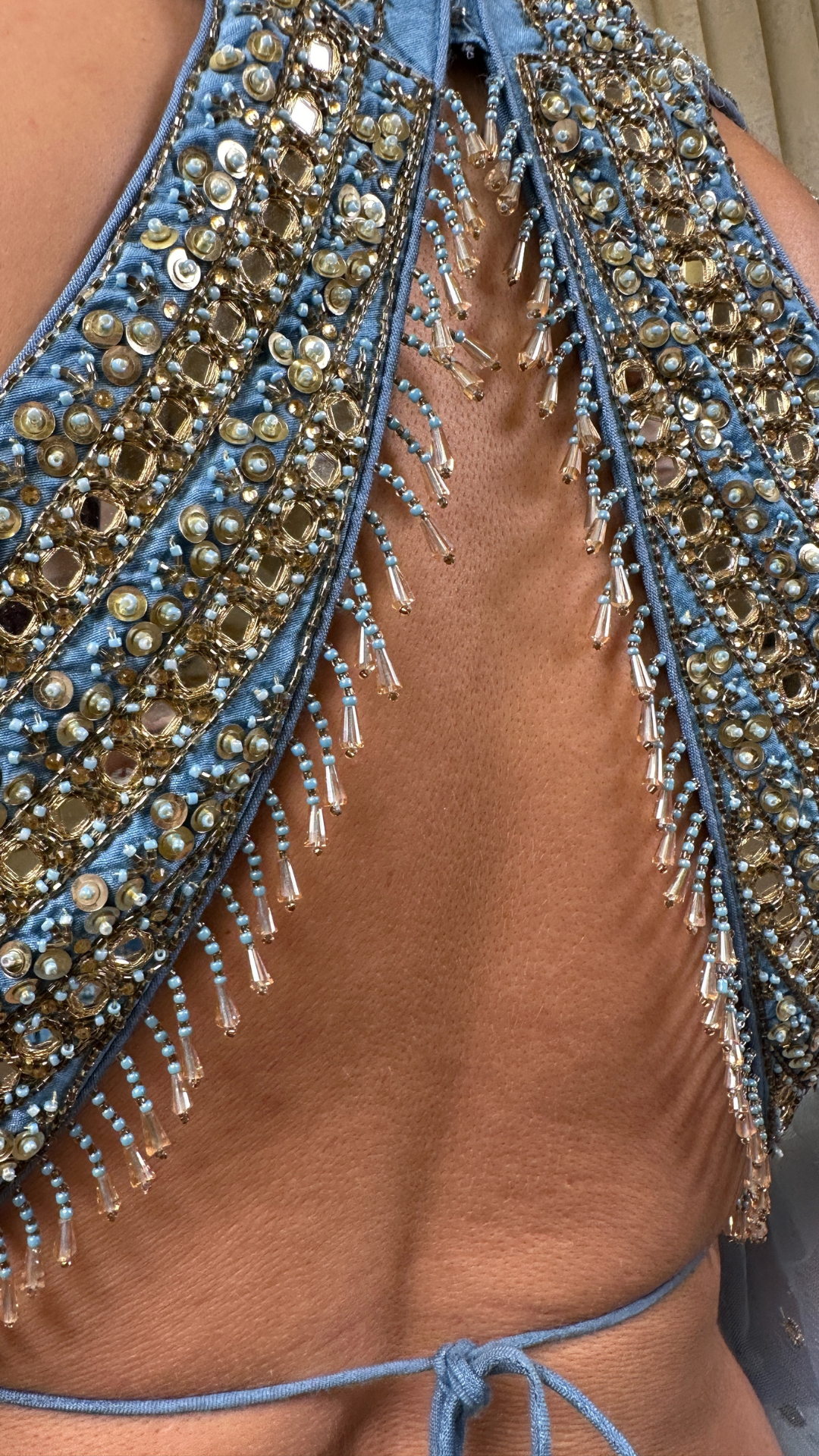 Blue Embroidered Lehenga Set