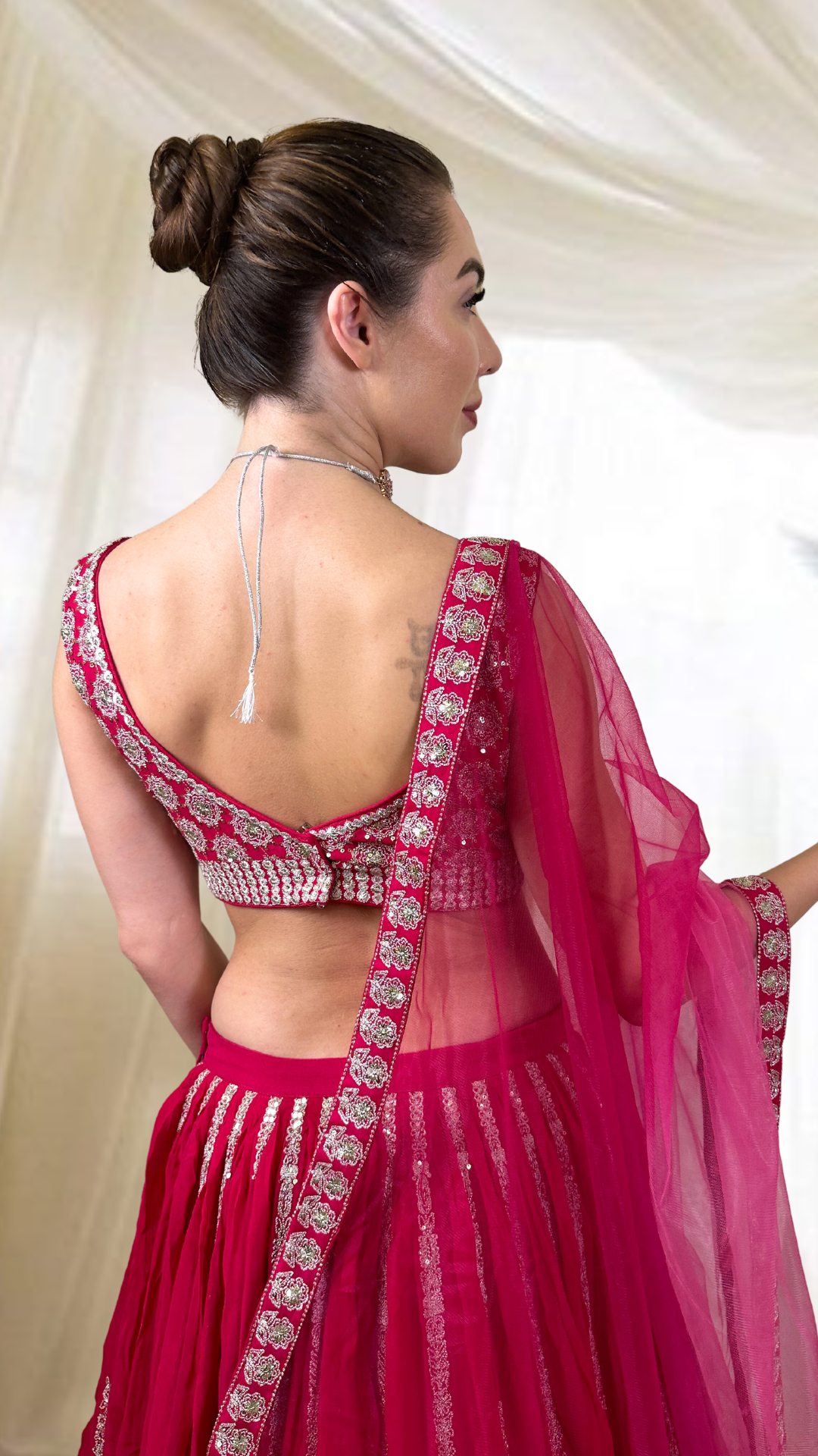 Magenta Flared Lehenga