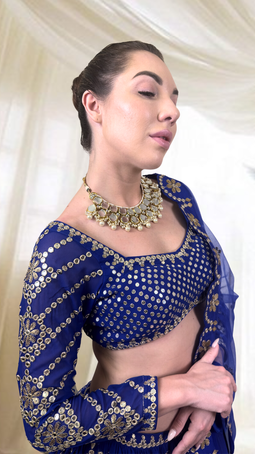 Royal Blue Flared Lehengas