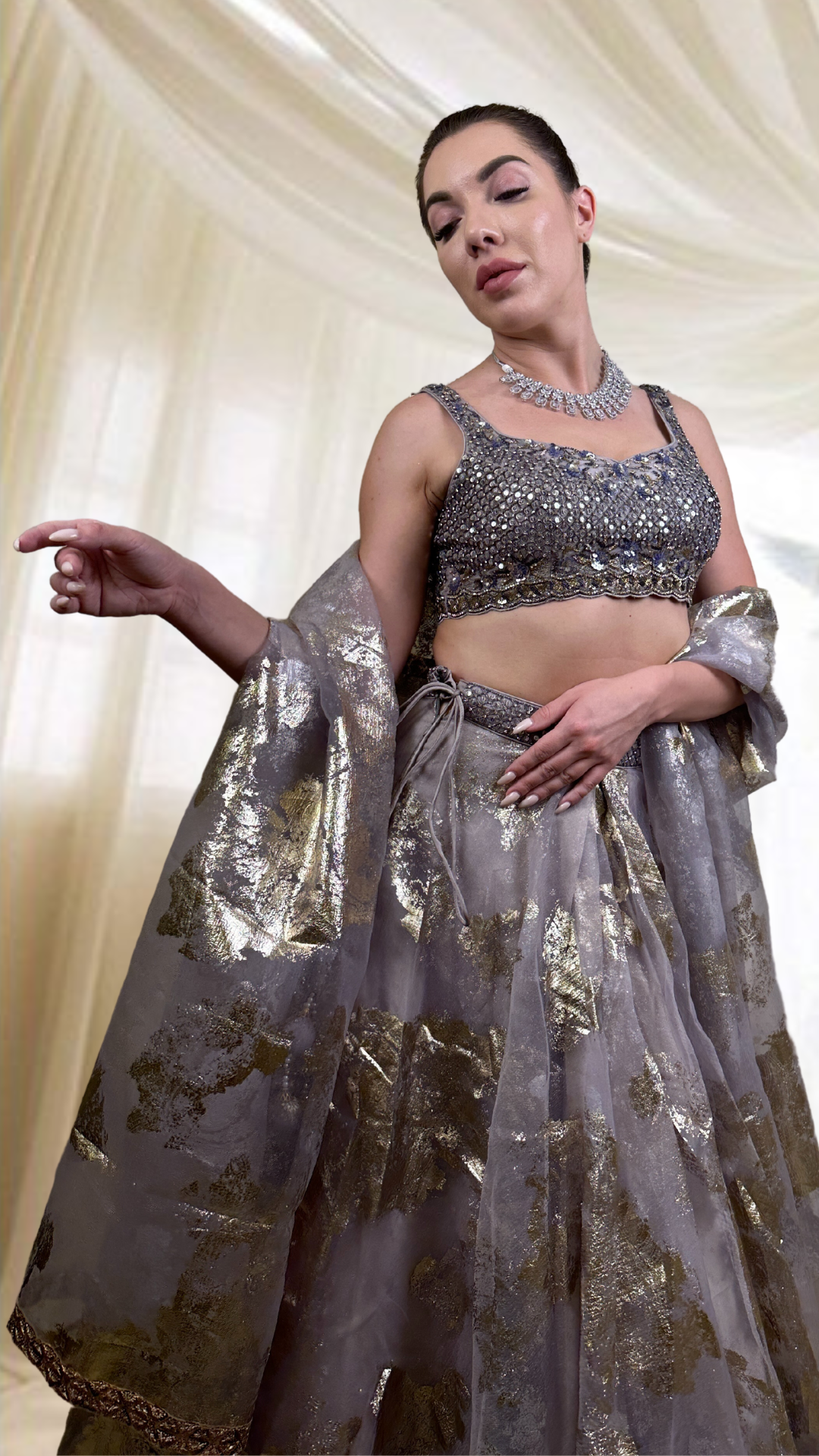 Foil Flare Lehengas