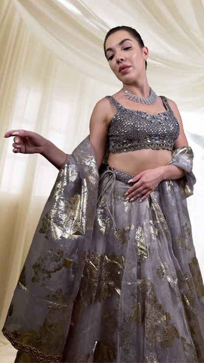 Foil Flare Lehengas