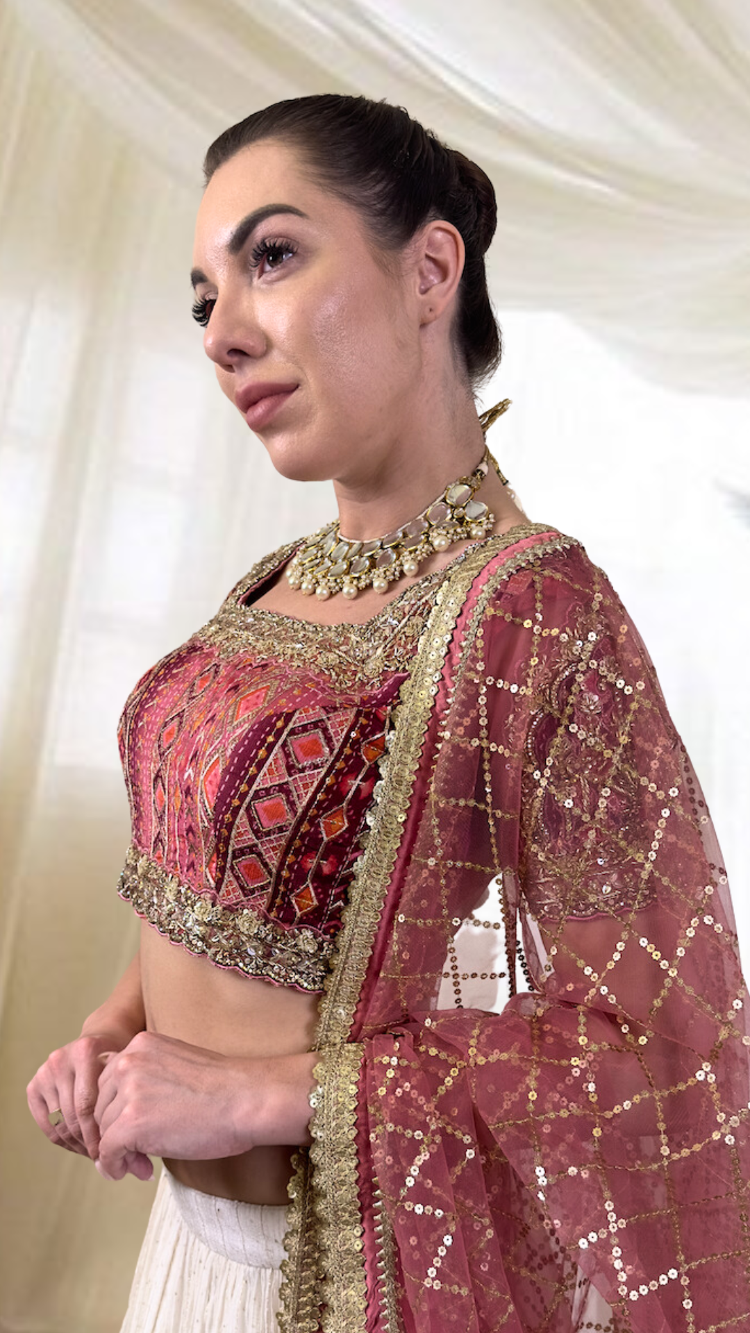 White Lehenga Set