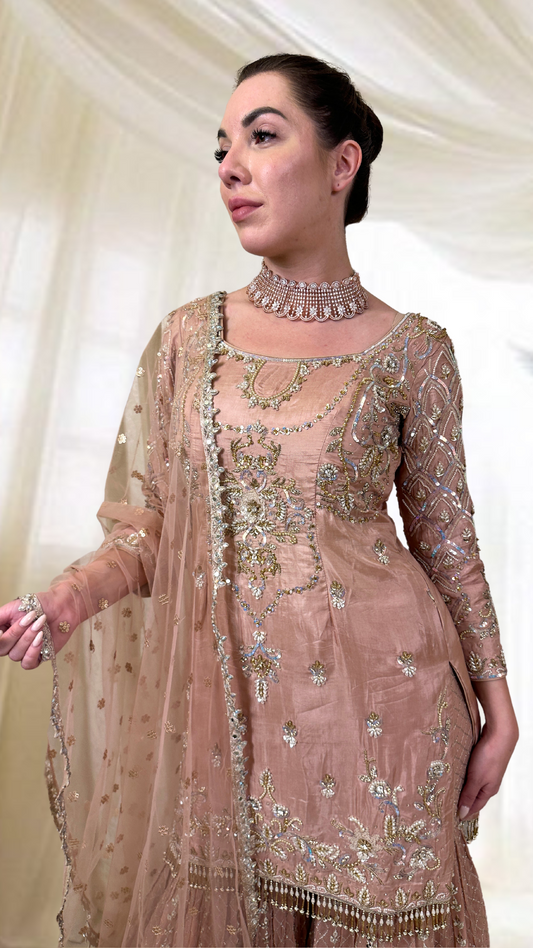 Pink Sharara Set