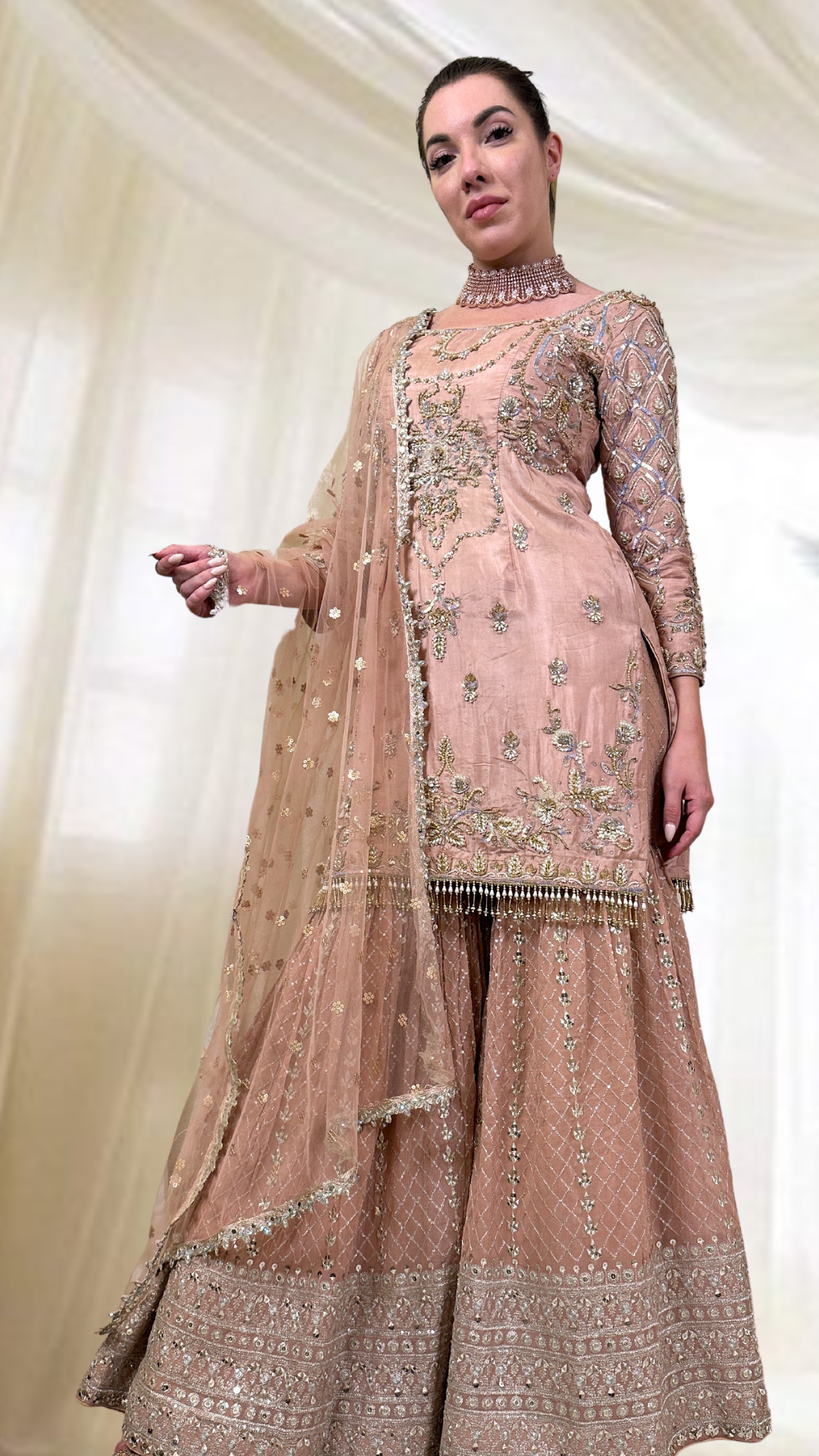 Pink Sharara Set