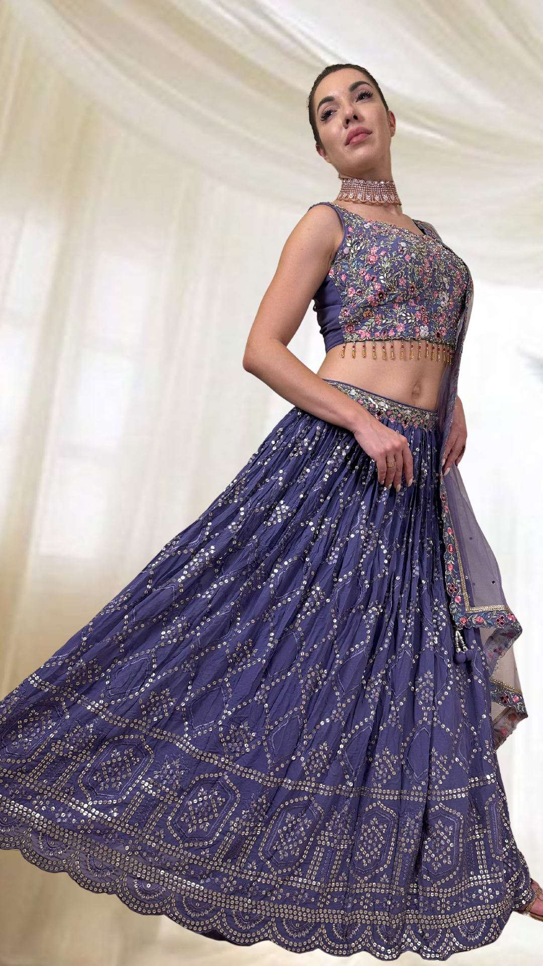 Purple Lehenga Set