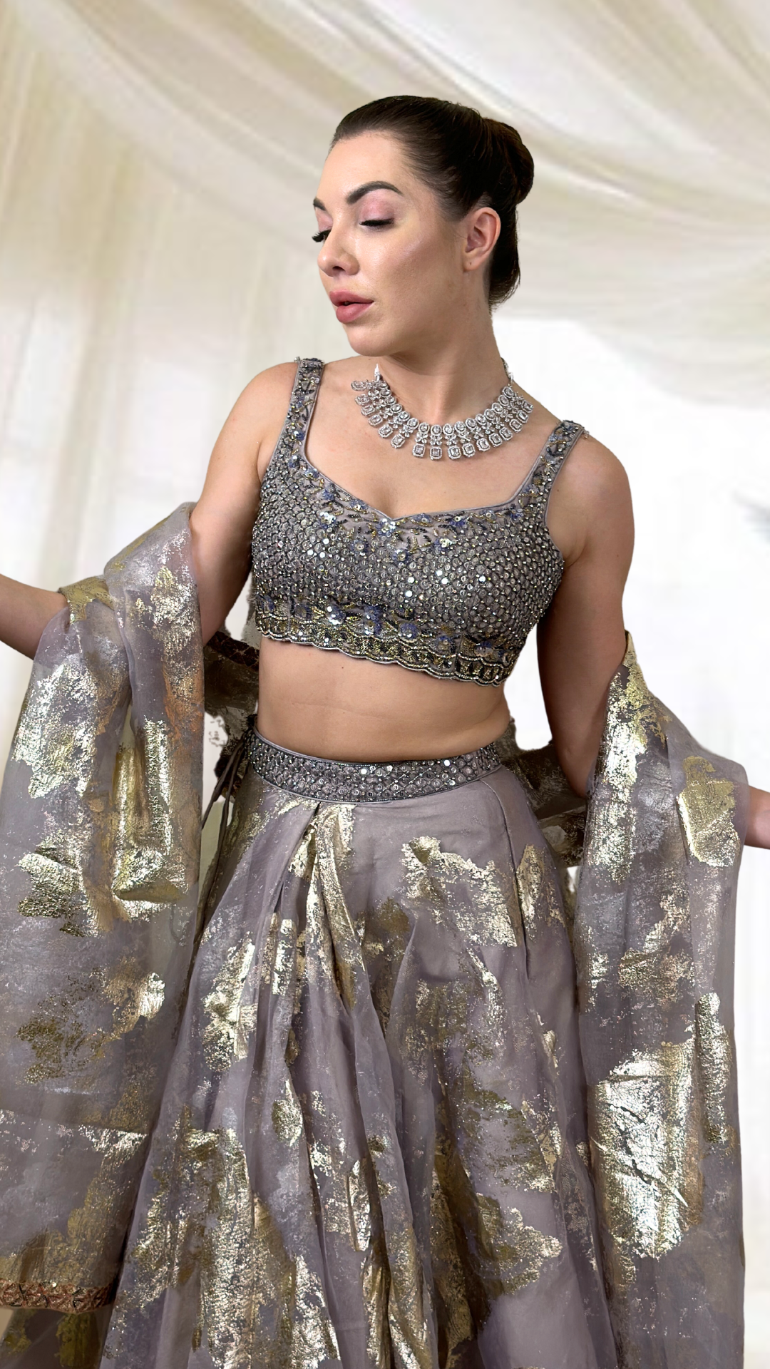 Foil Flare Lehengas