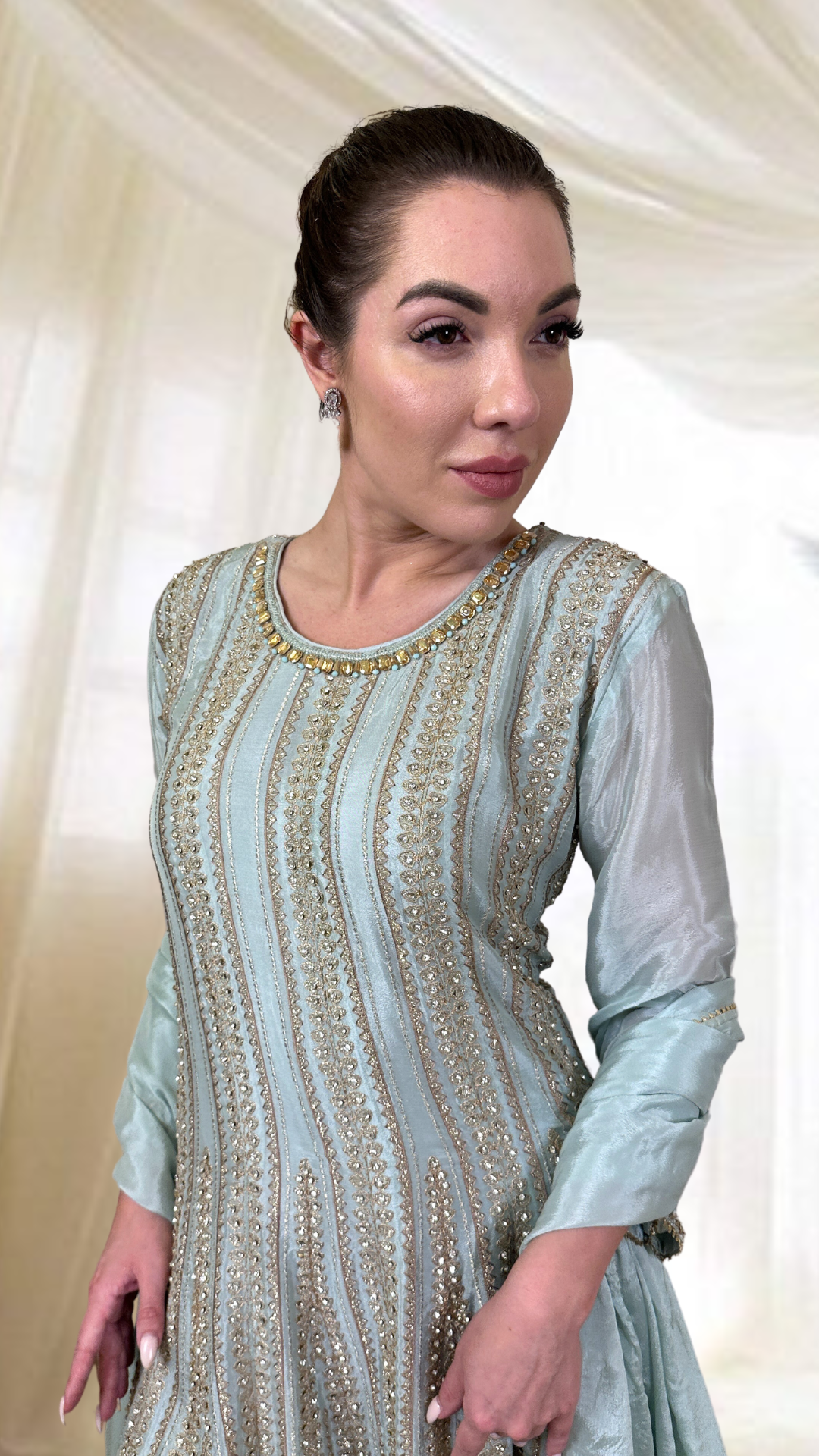 Serenity Blue Sharara Set