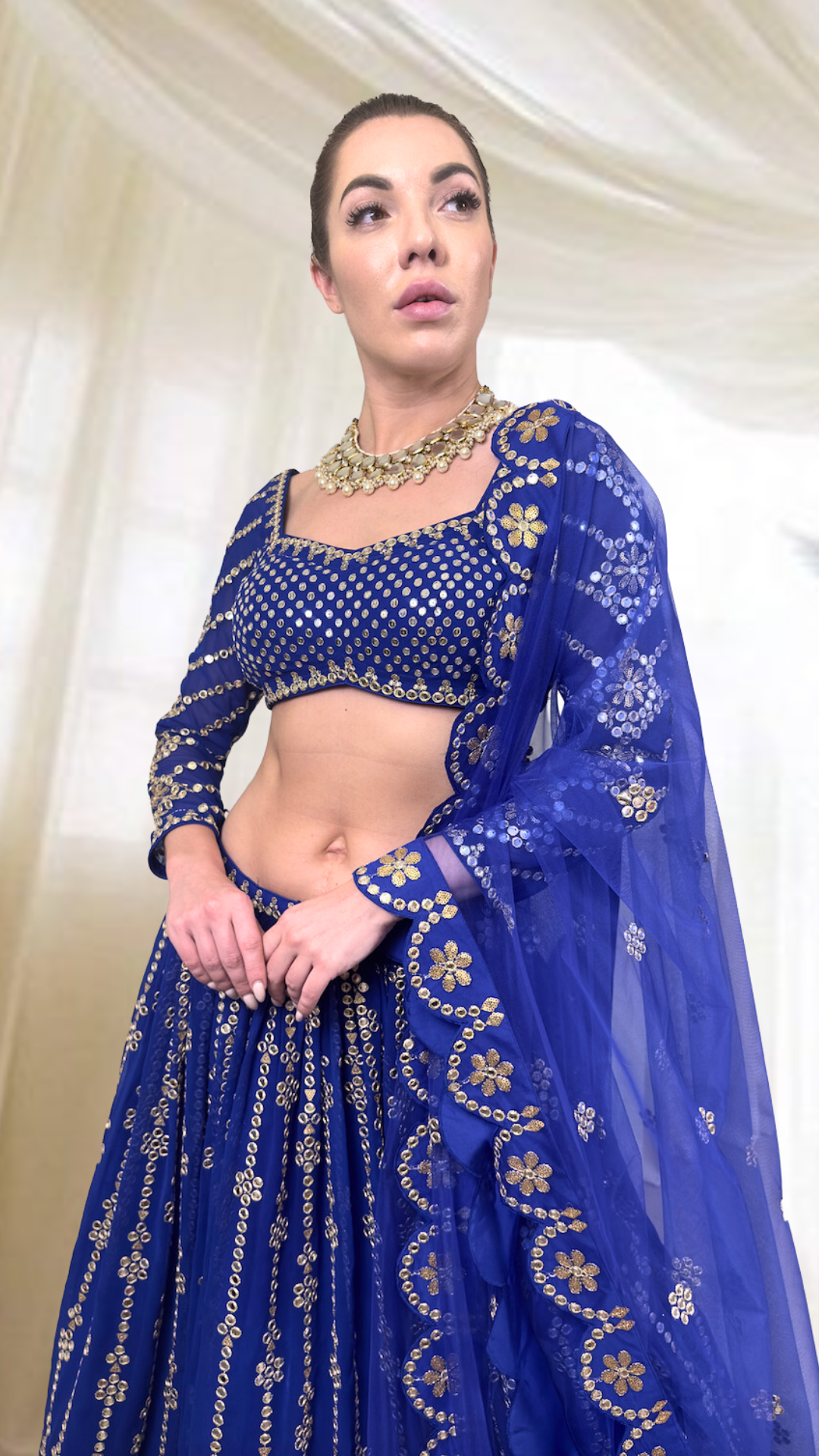 Royal Blue Flared Lehengas