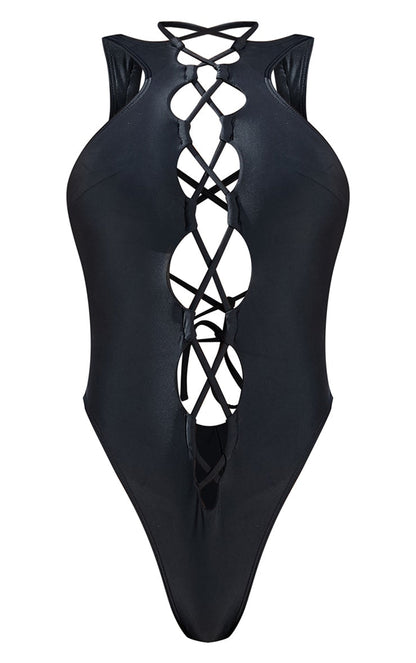 Front Lace-up Swimsuit Monokini