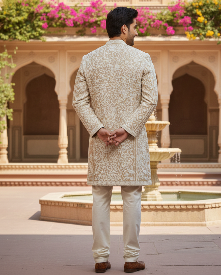 Imperial Heritage Embroidered Sherwani Set