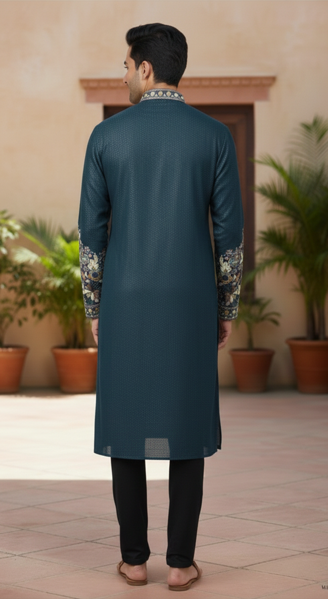 Royal Garden Drape Kurta Set