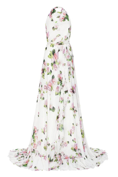 Apple Blossom Mock Neck Maxi dress