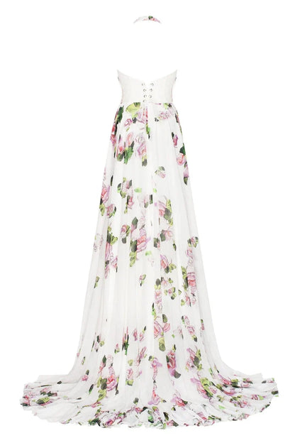 Apple Blossom Mock Neck Maxi dress