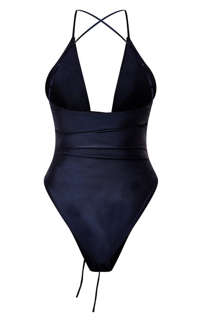 Multi Tie Plunge Swimsuit Monokini