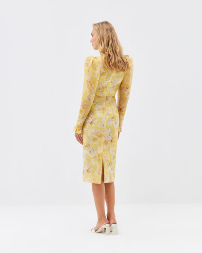 Buttercup Rose Midi Dress