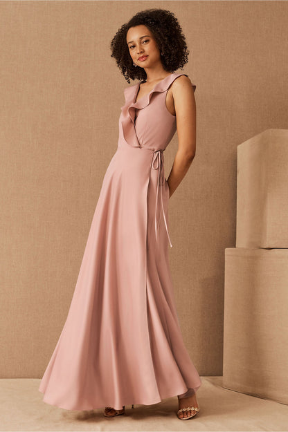 Ruffle Neck Maxi Dress