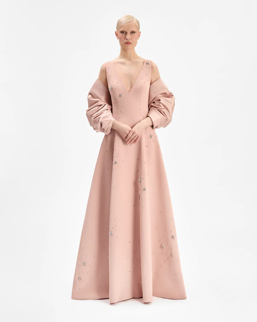 Celestial Dew V-Neck Dress