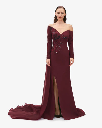 Garnet Cascade Dress