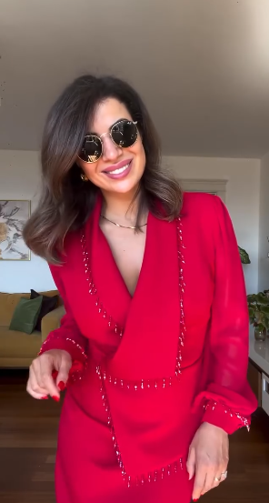 Scarlet Poise Midi Dress