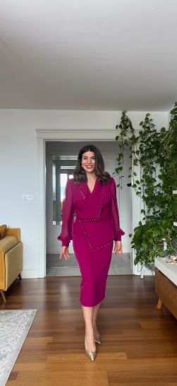 Scarlet Poise Midi Dress