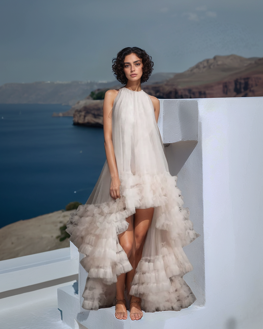 Tulle Ruffle Drama Dress