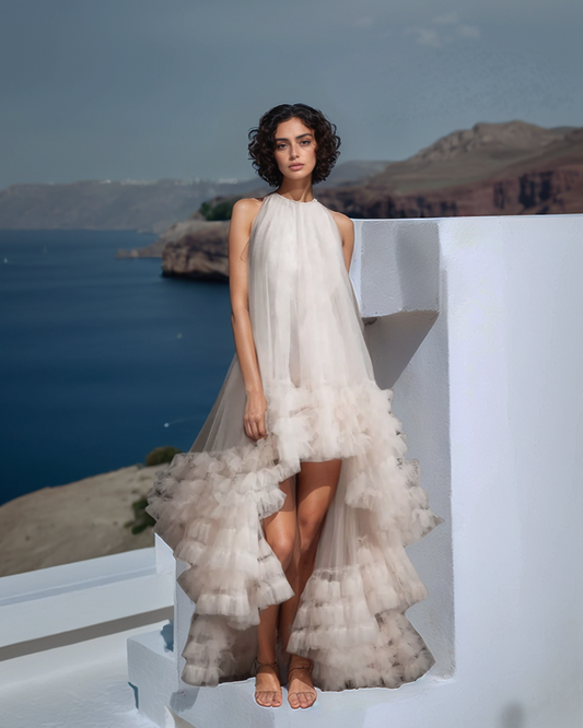 Tulle Ruffle Drama Dress
