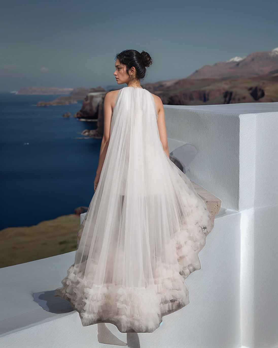 Tulle Ruffle Drama Dress