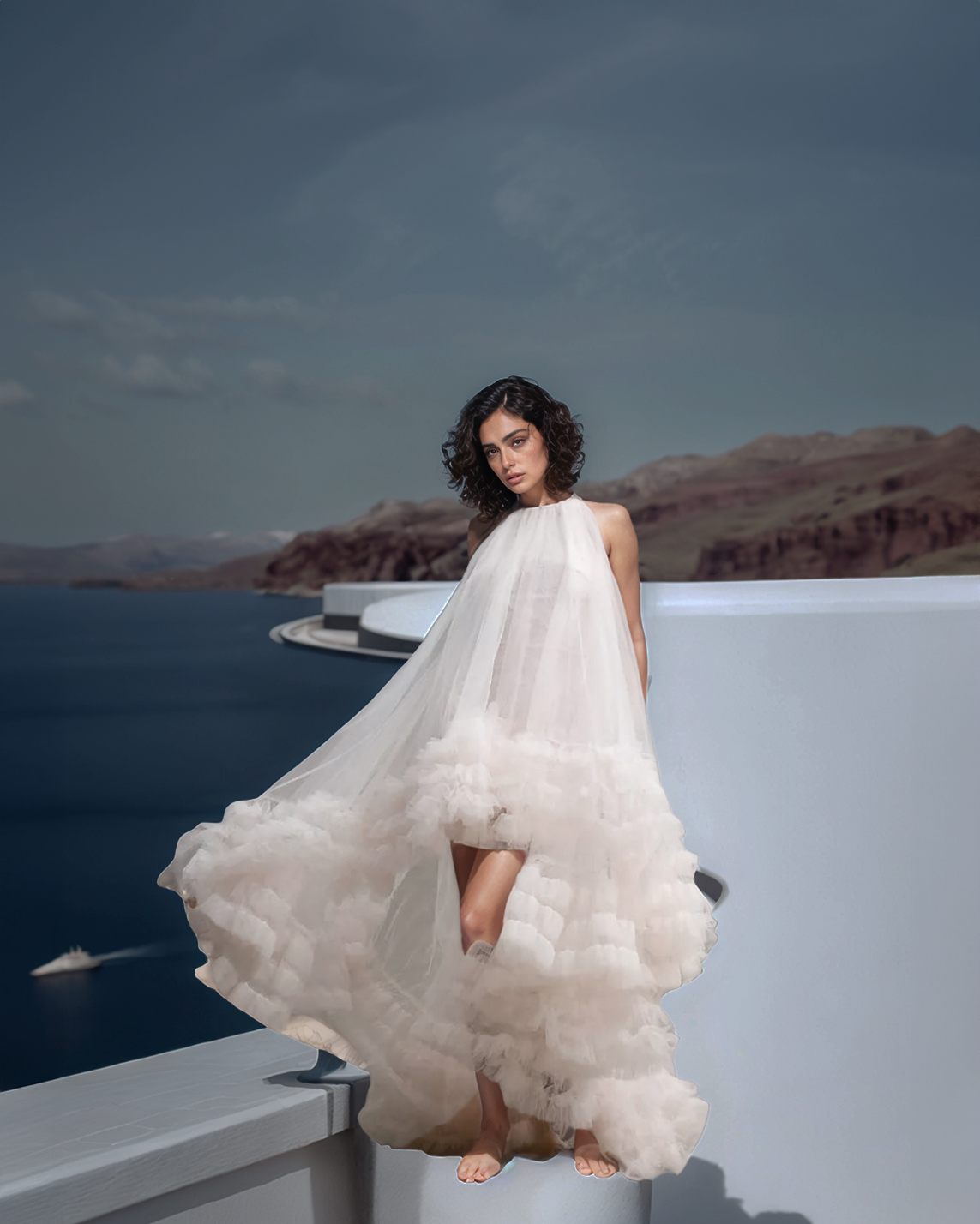 Tulle Ruffle Drama Dress